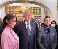 درة وزوجها علي موعد مع الرئيس التونسي 