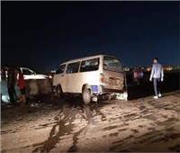 إصابة ٦ أشخاص في تصادم مروع بين سيارتين ميكروباص بطريق دسوق دمنهور 