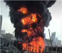 حريق ضخم عند مدخل مدينة ‎«بوشهر» الإيرانية التي بها محطة نووية
