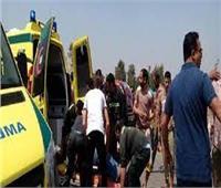 إصابة 5 أشخاص إثر إنقلاب سيارة على طريق وادي العلاقي بأسوان  