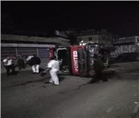 إصابة سائق في انقلاب سيارة نقل بطريق «المحلة - طنطا»