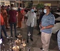 ضبط وتشمييع 5 مقاهي للتعدى على المسافات الحرة أمام العقارات بمدينة نصر