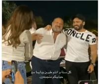  رقصة خالد الصاوي وتامر حسني تشعل مواقع التواصل| فيديو
