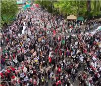 احتشاد الآلاف في وسط لندن تضامنًا مع فلسطين| فيديو