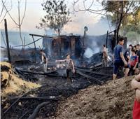 حريق هائل في منزل و14حظيرة بقرية هورين بـ«المنوفية»..صور