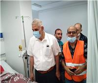 وفد فلسطيني يزور المصابين بمستشفى العريش العام 