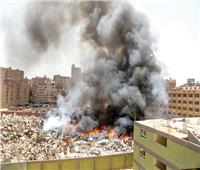 حريق هائل بمخزن إشغالات فى الهرم 