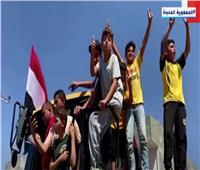 بالأعلام والهتافات.. فلسطينيون يستقبلون المعدات والأطقم المصرية 