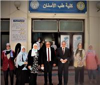 رئيس جامعة الأزهر يتفقد لجان امتحانات كلية طب الأسنان بنات