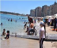 يوم ترفيهي لذوي الهمم بشاطئ المندرة في الإسكندرية| صور