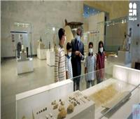 جولة لوزير السياحة مع طلاب المدارس بمتحف الحضارة المصرية