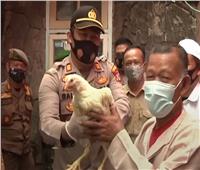 مدينة إندونيسية توزع «دجاجا»على المواطنين لتشجيعهم بتلقي لقاح كورونا| فيديو