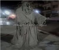 أرعب المواطنين.. إزالة «تمثال الشبح» من أحد شوارع الإسماعيلية