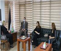سفير فلسطين بالقاهرة يستقبل الأمين العام للاتحاد العربي للمرأة المتخصصة