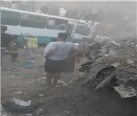 سقوط ضحايا.. قطار يصدم أتوبيس عمال في حلوان 
