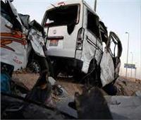 مصرع وإصابة 14 مواطناً فى تصادم سيارتين ميكروباص بالطريق الزراعى بأبو حمص