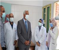رئيس جامعة المنوفية فى زيارة تفقدية لمستشفى الطلبة