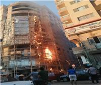 حريق ضخم بمبنى نقابة معلمين المنيا| صور