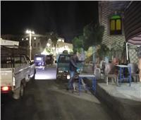 حملة إشغالات ليلية في منشأة القناطر بالجيزة| صور