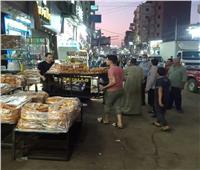 حملة ليلية لرفع الإشغالات بمدينة الباجور| صور
