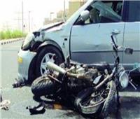 إصابة قائد دراجة نارية في حادث تصادم بالبدرشين