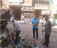 استمرار متابعة النظافة ورفع تجمعات القمامة بشبين الكوم في العيد