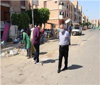 جهاز مدينة السادات يشن حملة لإزالة الإشغالات بسوق المنطقة السكنية الرابعة