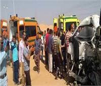 إصابة 7 أشخاص إثر تعرضهم لحادث مروري بصحراوي المنيا 