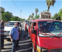 حملات مرورية ابوقرقاص لمتابعة المواقف وعدم زيادة تعريفة المواصلات