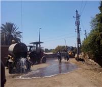 حملات مكثفة للنظافة ومتابعة سير العمل بمحطة مياه المنيا