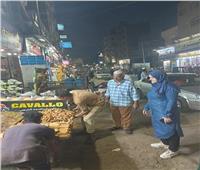 حملات ليلية لإزالة الإشغالات والنظافة بالباجور | صور