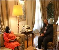 بالصور | ننشر تفاصيل لقاء سامح شكري مع وزيرة خارجية جنوب السودان