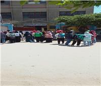 زغاريد الطالبات بعد انتهاء امتحانات شعبة الأدبي في بني سويف