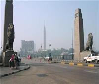 سقوط عمود إنارة بكوبري قصر النيل بسبب حادث