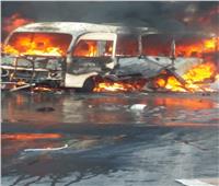 مقتل شخص وإصابة 3 بانفجار حافلة عسكرية في دمشق| صور
