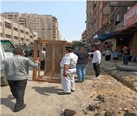 حملات لرفع الإشغالات في الهرم والعمرانية بالجيزة