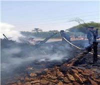 «المعمل الجنائي» يعاين موقع حريق نشب بأرض زراعية بالمنيا 