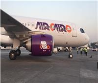 الطائرة الثالثة الجديدة لشركة «اير كايرو» تصل مطار القاهرة.. صور