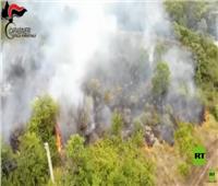 كاميرا توثق لحظة إشعال حريق متعمد في منطقة ريفية بإيطاليا| فيديو