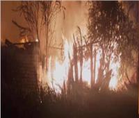 السيطرة على حريق هائل في حظيرة مواشي و 3 منازل في بني سويف