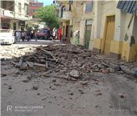 انهيار جزئي بعقار مكون من 4 طوابق في الإسكندرية