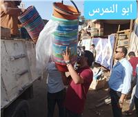 حملات محافظة الجيزة على مدار اليوم لرفع الإشغالات والتعديات| صور