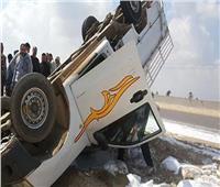 انقلاب سيارة نقل عمالة زراعية على الطريق الصحراوي القاهرة الإسكندرية