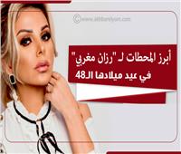إنفوجراف| أبرز محطات «رزان مغربي» في عيد ميلادها الـ48