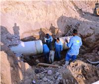 تكثيف الجهود لإصلاح كسر مفاجئ بخط مياه جبل شيشة في أسوان