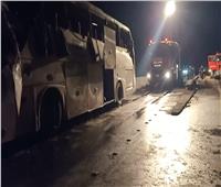 خروج 16 مصابا في حادث تصادم أتوبيس طريق السويس من المستشفى