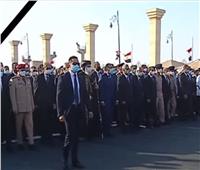 لحظة وصول الرئيس السيسي الجنازة العسكرية للمشير طنطاوي