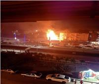 حريق ضخم بحديقة مستشفى الصدر بالمحلة الكبرى 