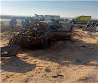التحقيق في مصرع اسرة 10 أشخاص بحادث صحراوي أطفيح