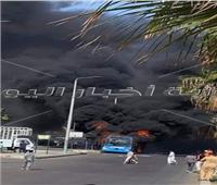 الحماية المدنية تسيطر على حريق أتوبيس نقل عام بالإسكندرية | صور